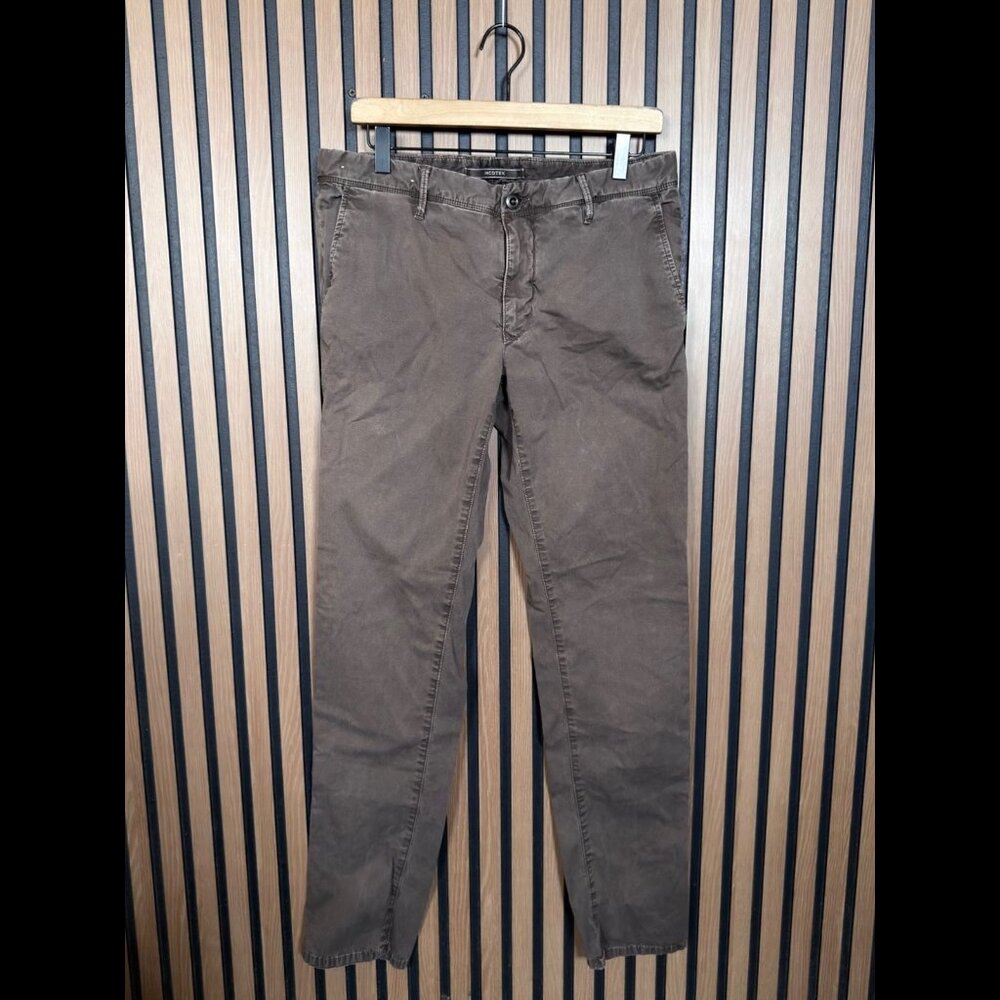 Incotex Jeans 30 x 32 Mens Brown Slim Fit Slacks Low Rise Pattern Pants